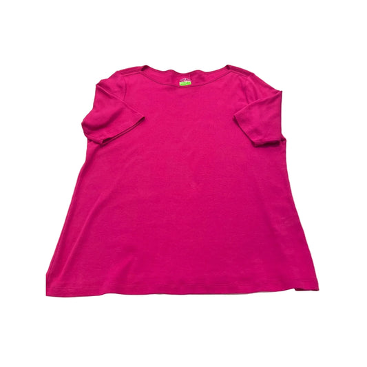 Top Short Sleeve By St Johns Bay In Pink, Size: Xl