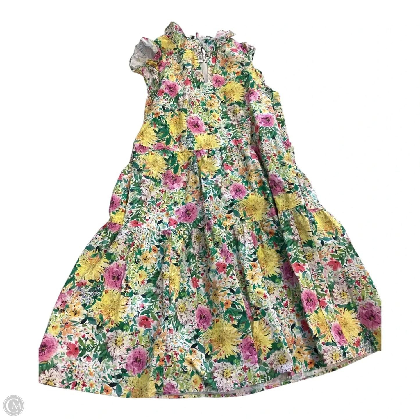Dress Casual Midi By Clothes Mentor In Floral Print, Size: L