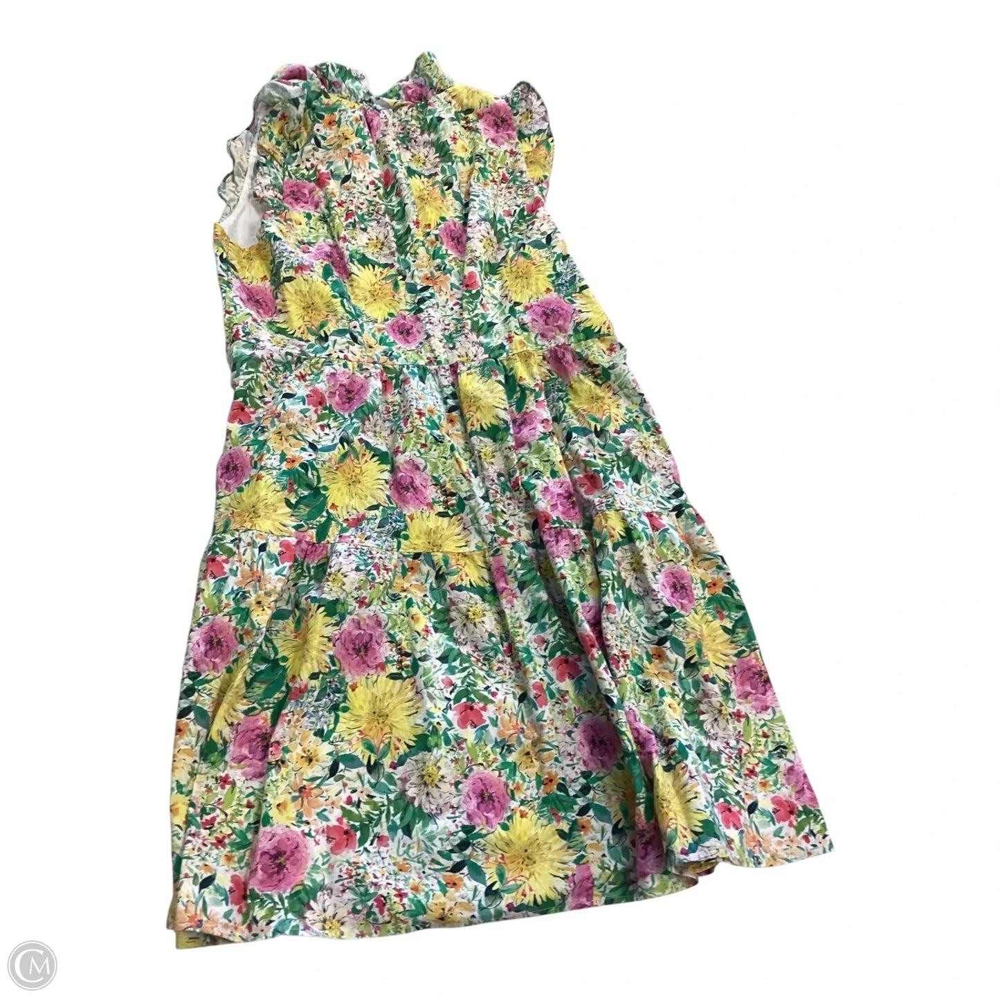 Dress Casual Midi By Clothes Mentor In Floral Print, Size: L
