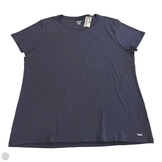 Top Short Sleeve Basic By Dkny In Navy, Size: 1x