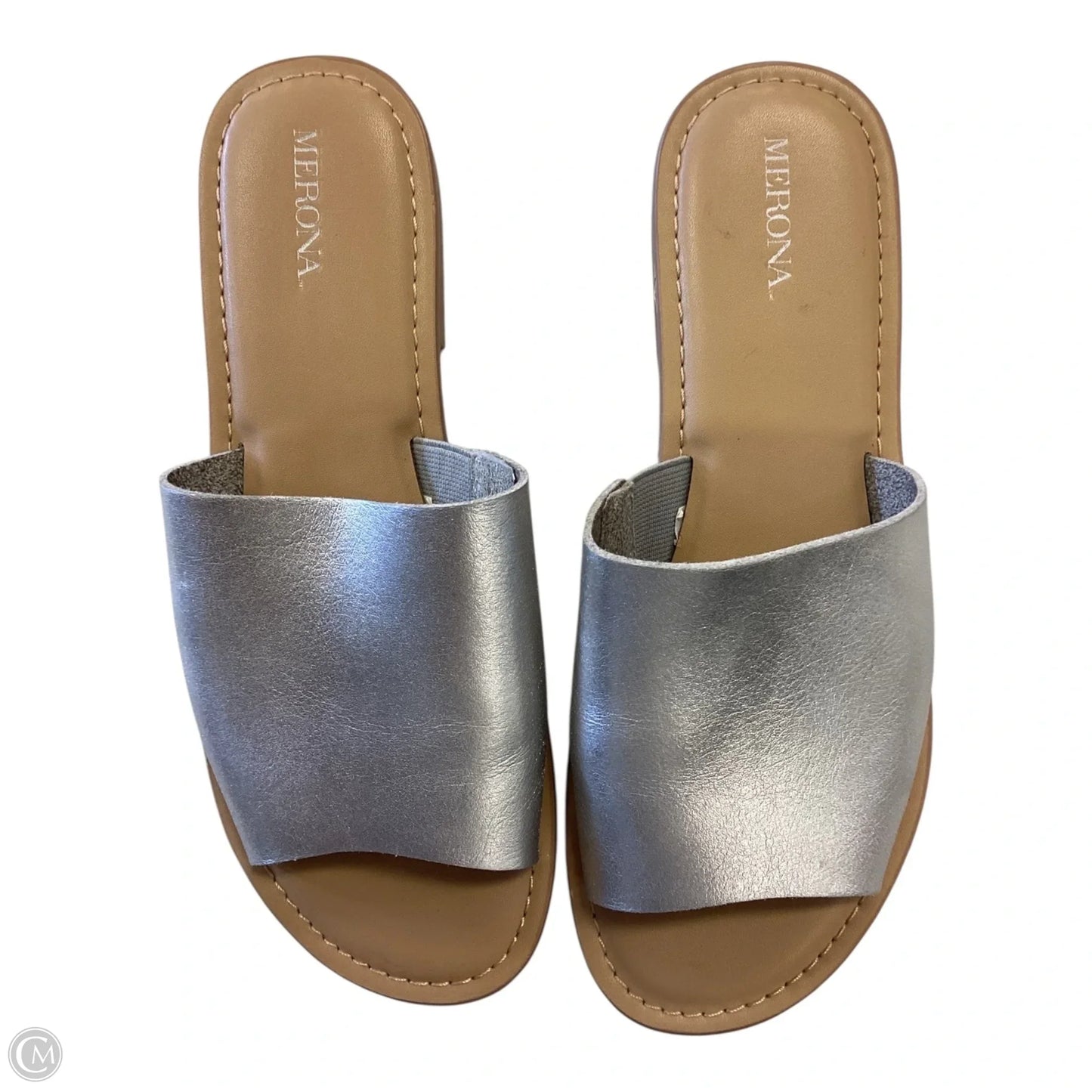 Sandals Flats By Merona In Silver, Size: 7