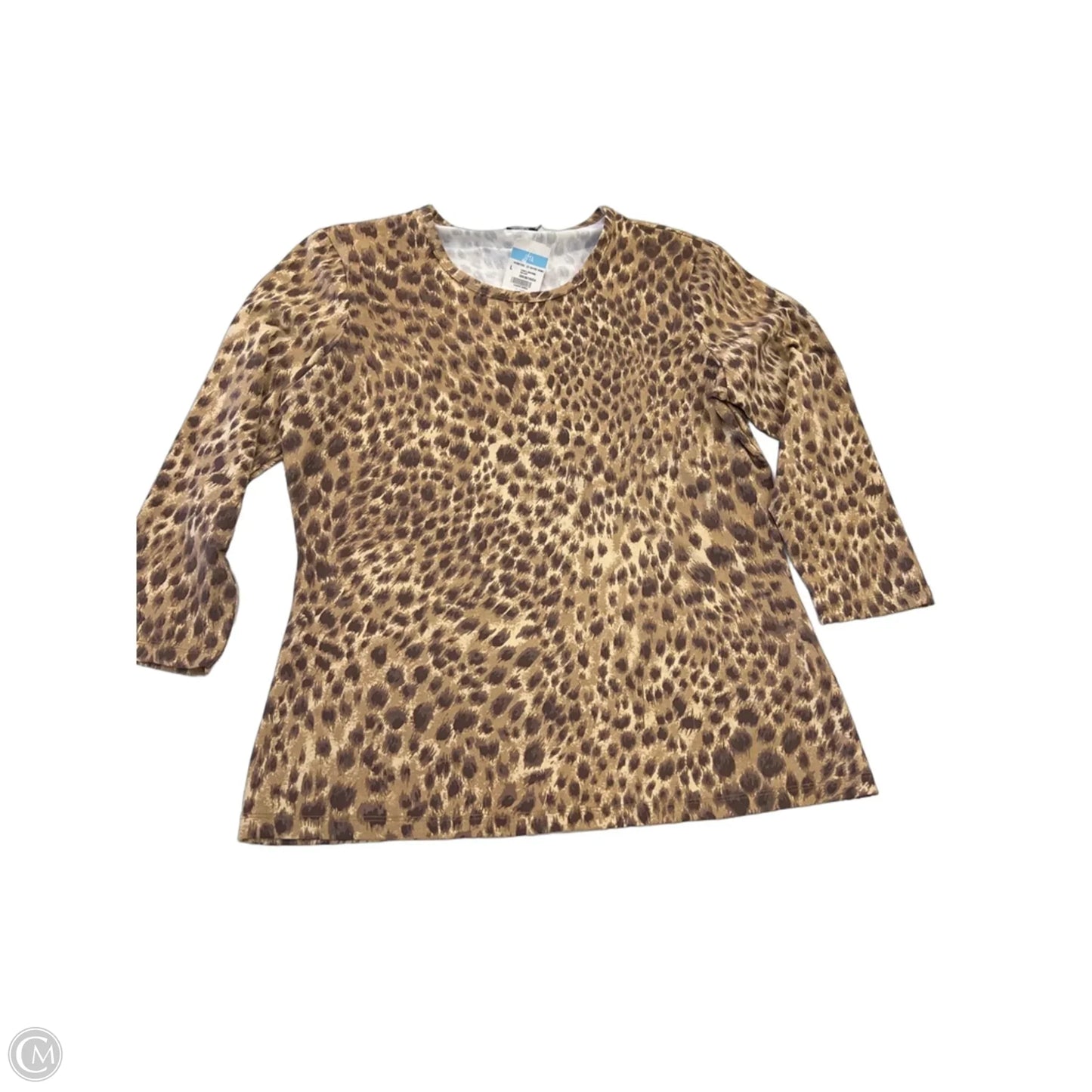 Top 3/4 Sleeve By J Mclaughlin In Animal Print, Size: L