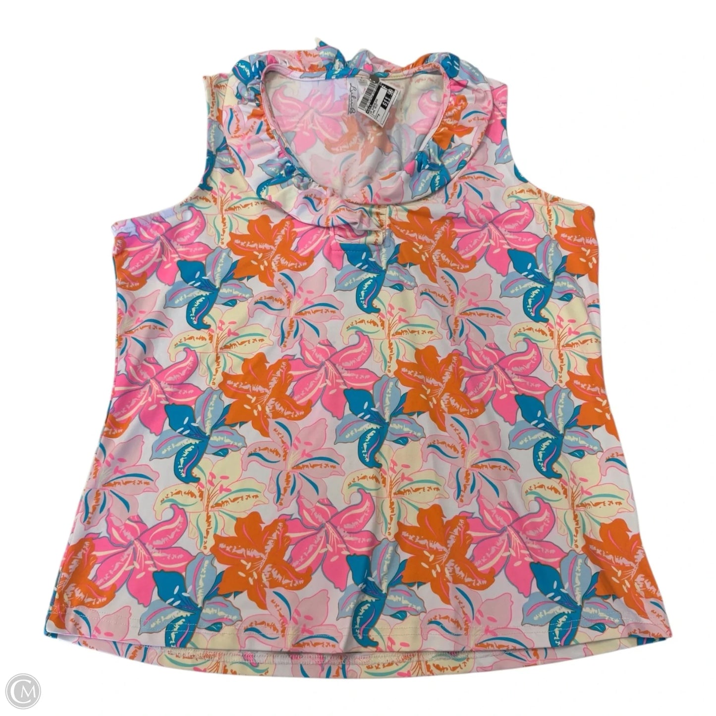 Top Sleeveless By Lulu B In Floral Print, Size: M