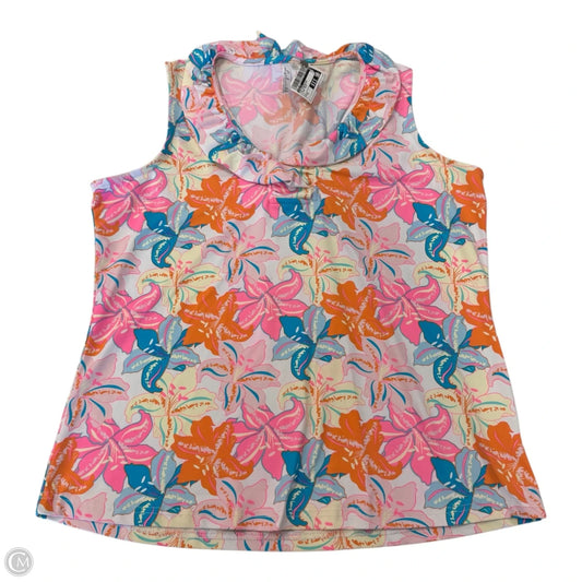 Top Sleeveless By Lulu B In Floral Print, Size: M