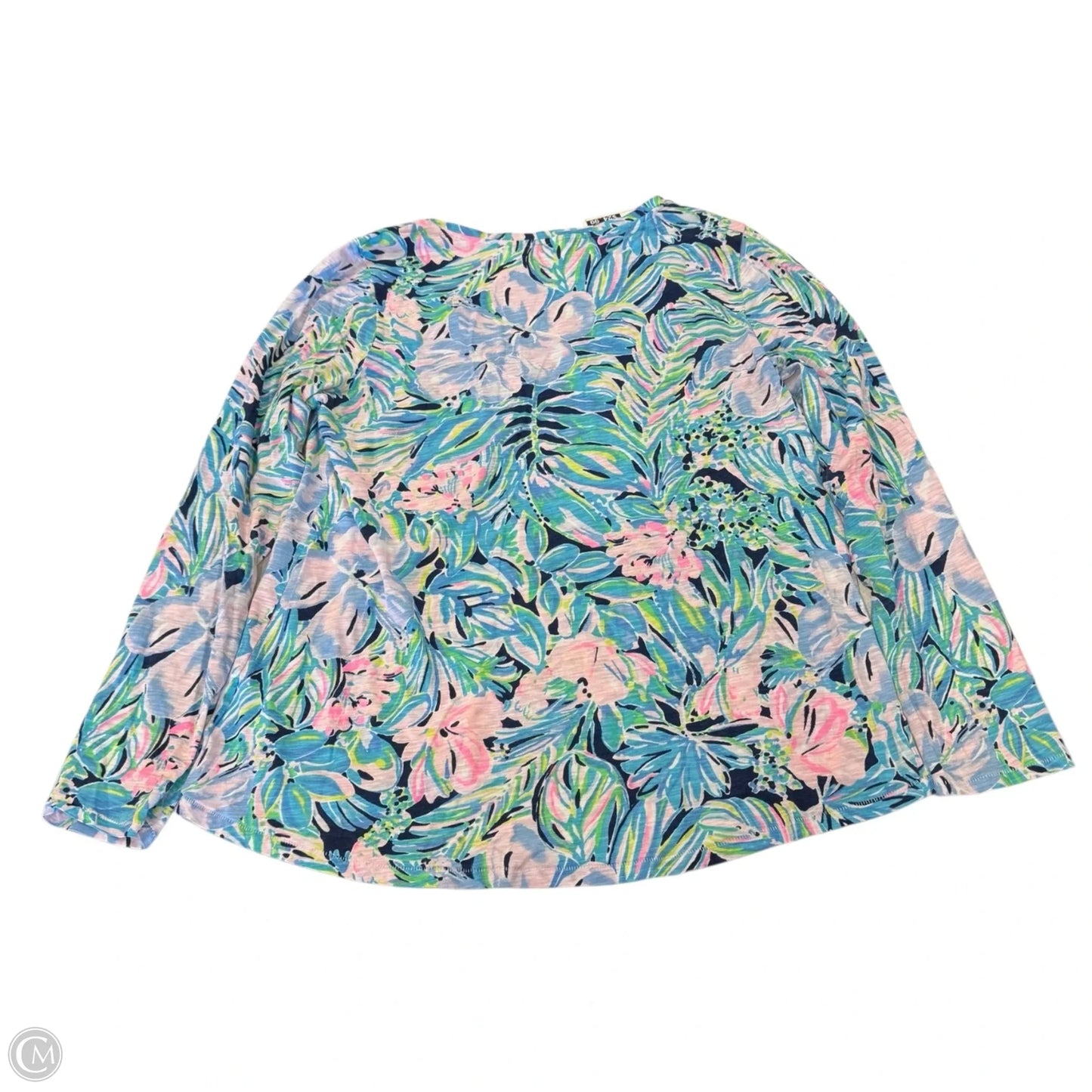 Top 3/4 Sleeve Designer By Lilly Pulitzer In Floral Print, Size: M