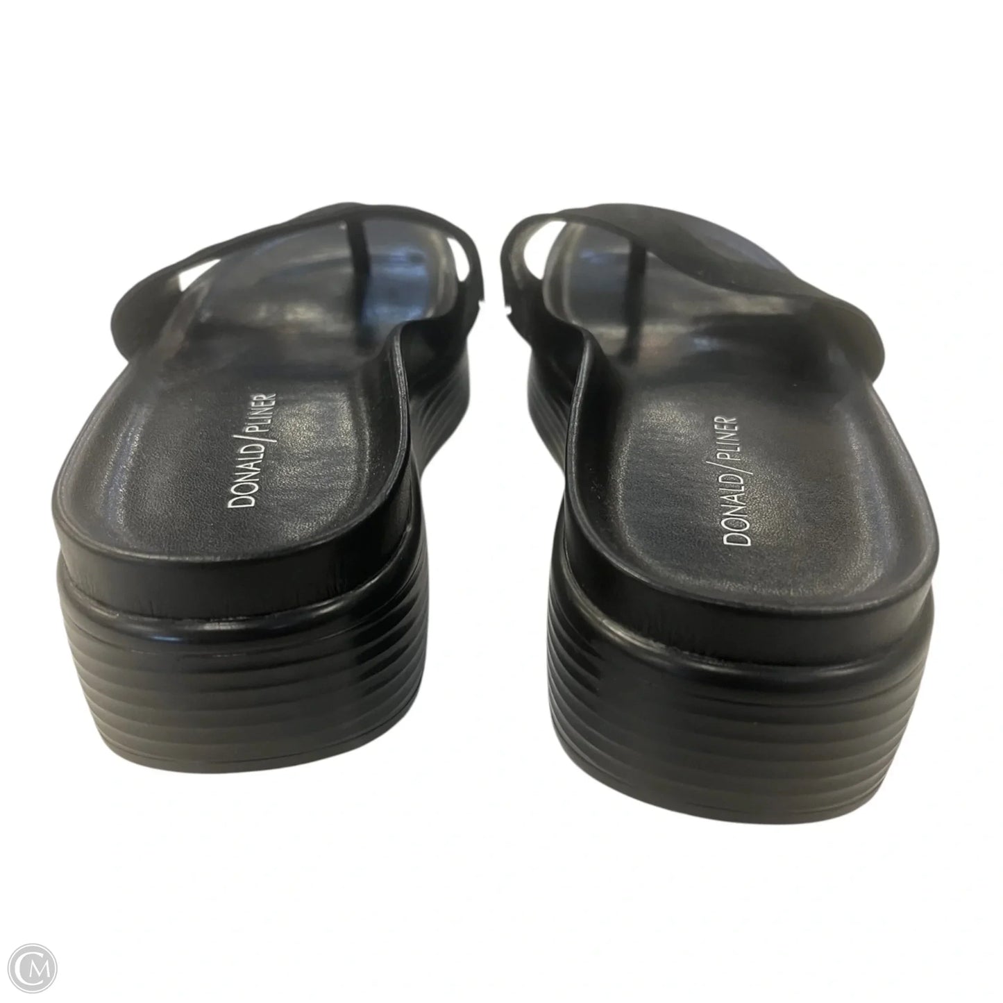 Sandals Flip Flops By Donald Pliner In Black, Size: 8.5