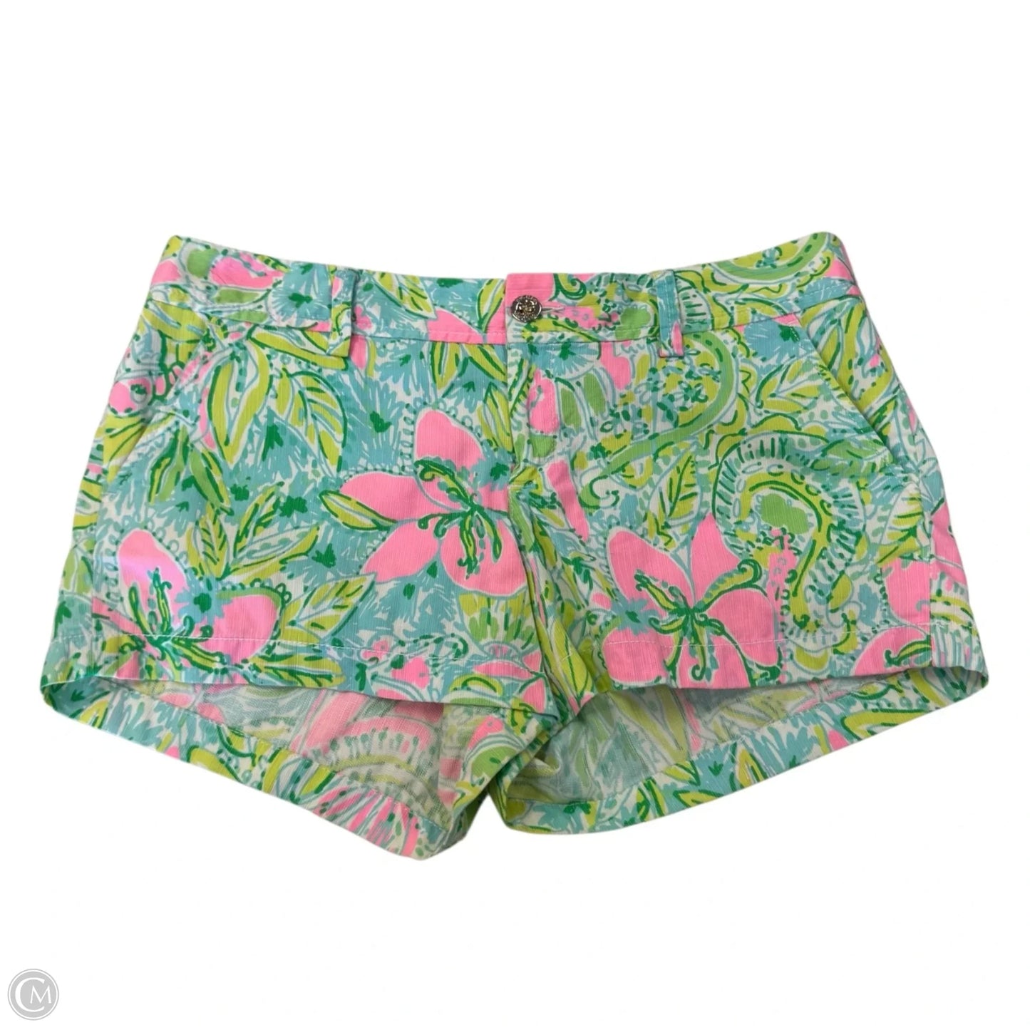 Shorts Designer By Lilly Pulitzer In Green & Pink, Size: 12