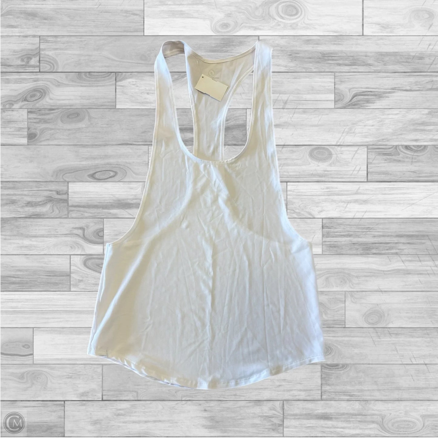Athletic Tank Top By Clothes Mentor In White, Size: L