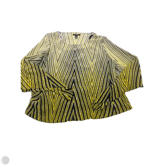 Top 2pc 3/4 Sleeve By Alfani In Striped Pattern, Size: L