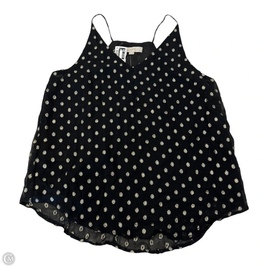 Top Sleeveless By Loft In Black & Gold, Size: Sp