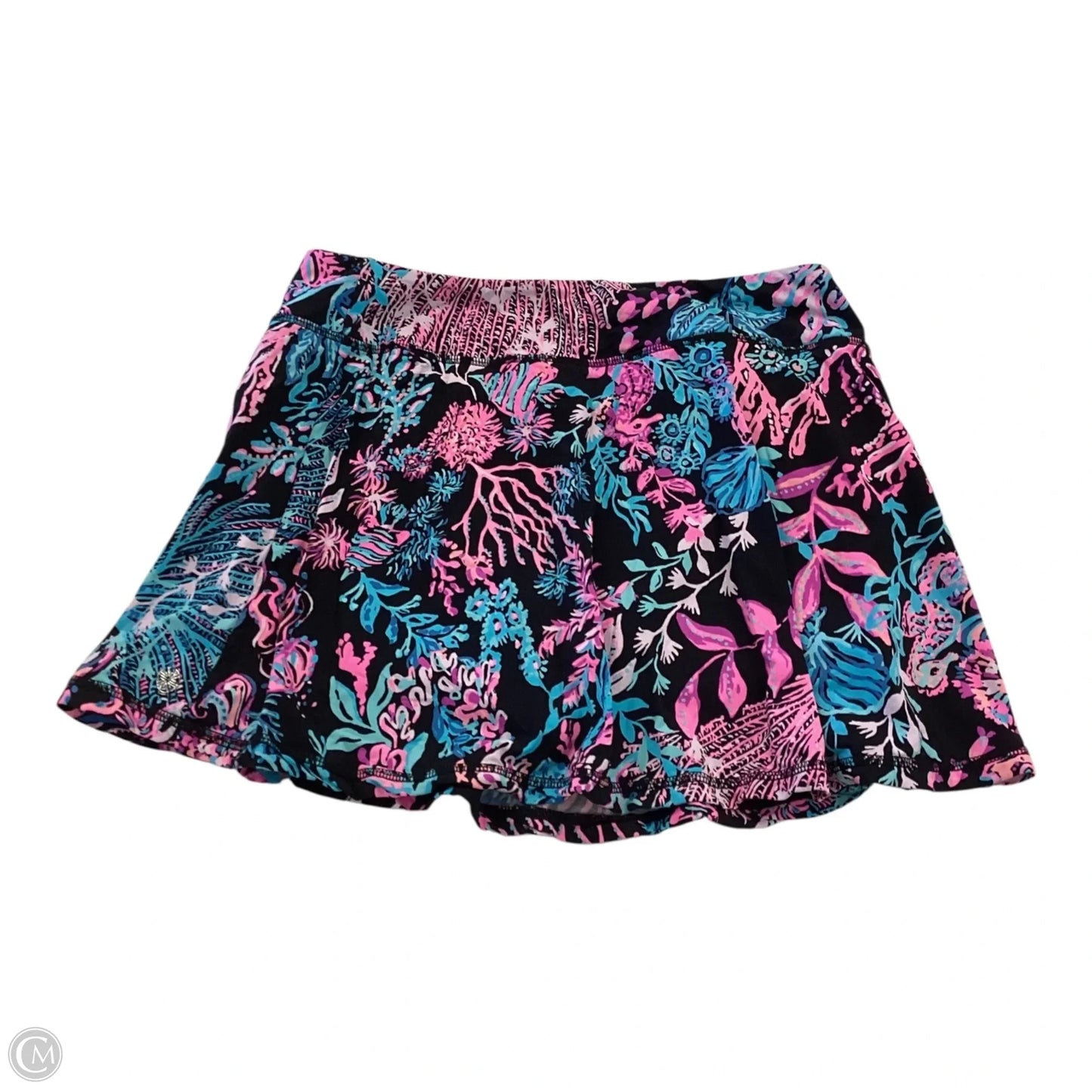 Skort Designer By Lilly Pulitzer In Black & Pink, Size: M