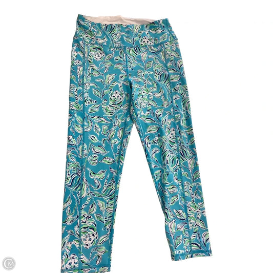 Capris Designer By Lilly Pulitzer In Blue & Green, Size: L