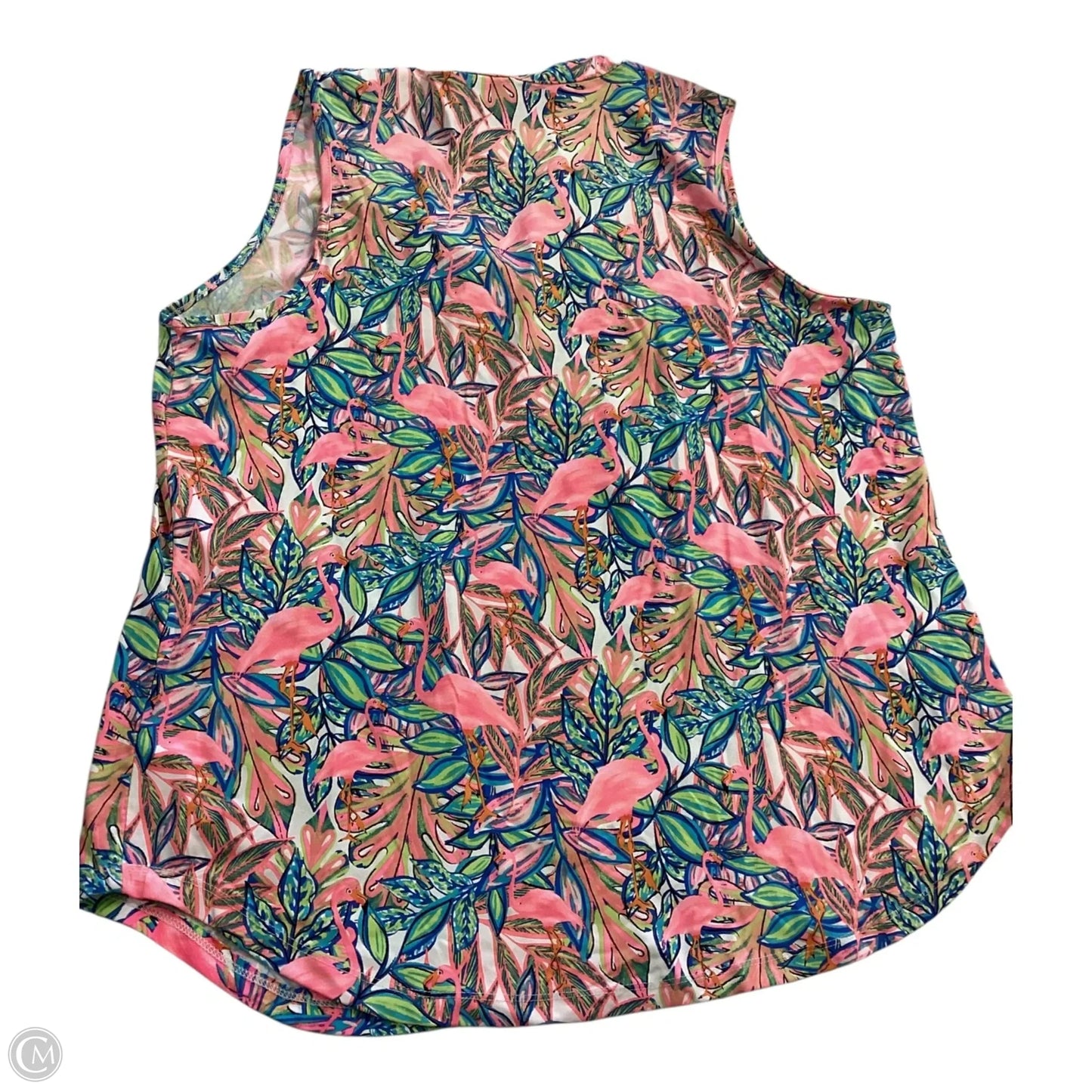 Top Sleeveless By Lulu B In Tropical Print, Size: Xl