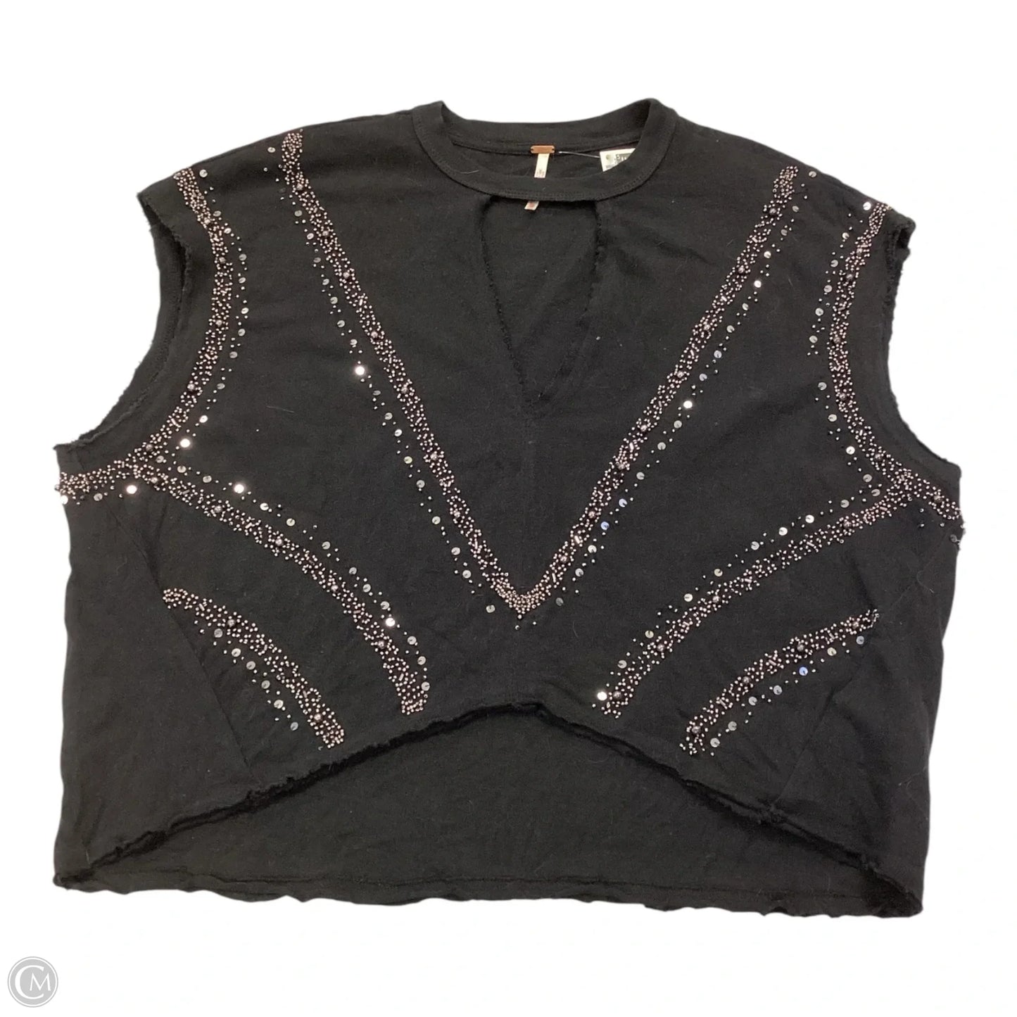 Top Sleeveless By Free People In Black & Silver, Size: Xs