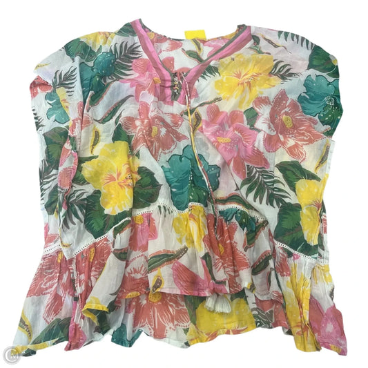 Swimwear Cover-up By Clothes Mentor In Floral Print, Size: Osfm