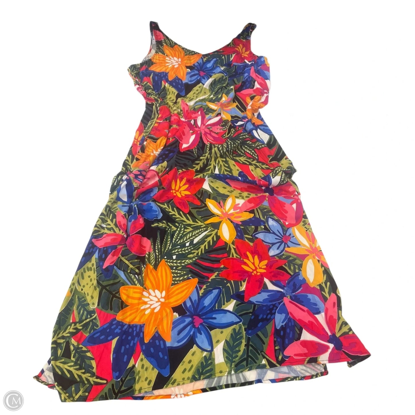 Dress Casual Maxi By Nic + Zoe In Floral Print, Size: Xl