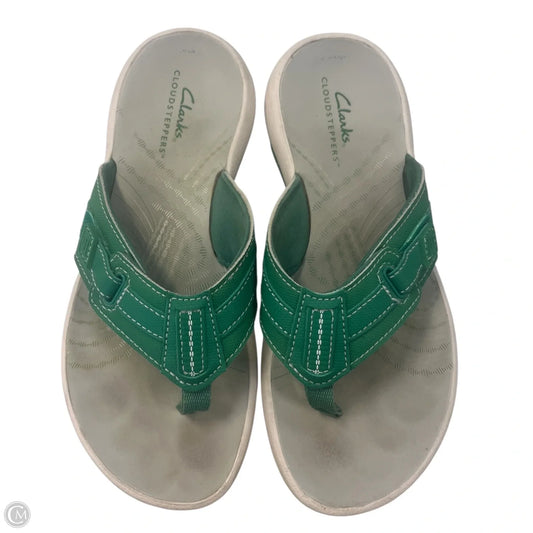 Sandals Flip Flops By Clarks In Green, Size: 6