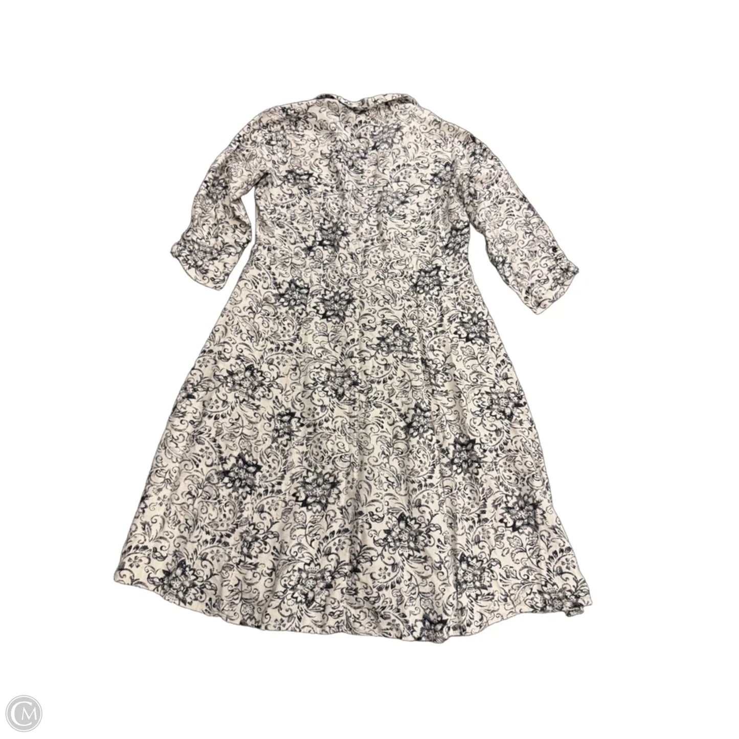 Dress Casual Midi By Jm Collections In Black & Cream, Size: 12