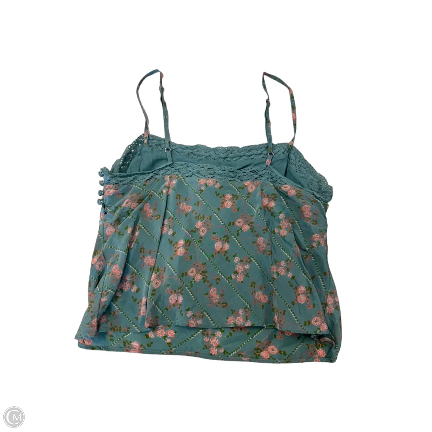 Top Sleeveless By Free People In Green & Pink, Size: Xs