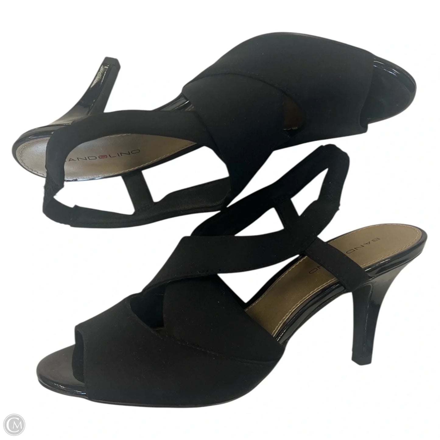 Sandals Heels Stiletto By Bandolino In Black, Size: 7