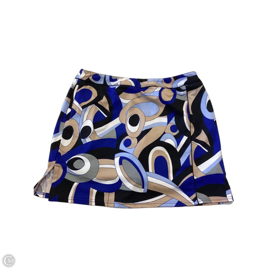 Athletic Skort By Clothes Mentor In Blue & Tan, Size: 10