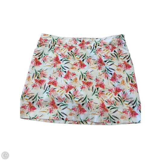 Skort By Coral Bay In Floral Print, Size: Xl