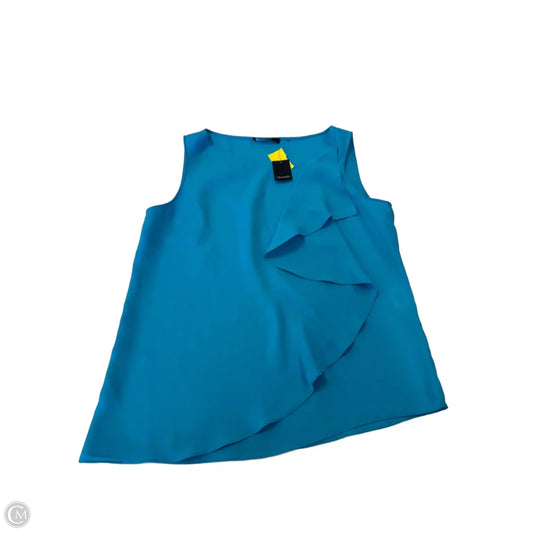 Top Sleeveless By Tahari In Blue, Size: L