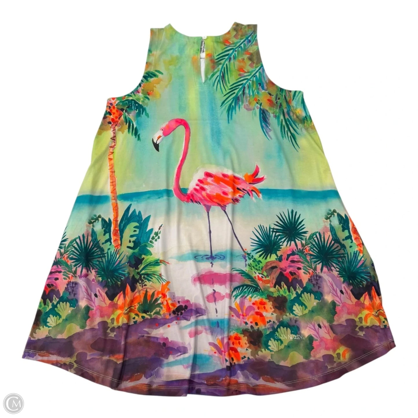 Dress Casual Midi By Clothes Mentor In Tropical Print, Size: Xl