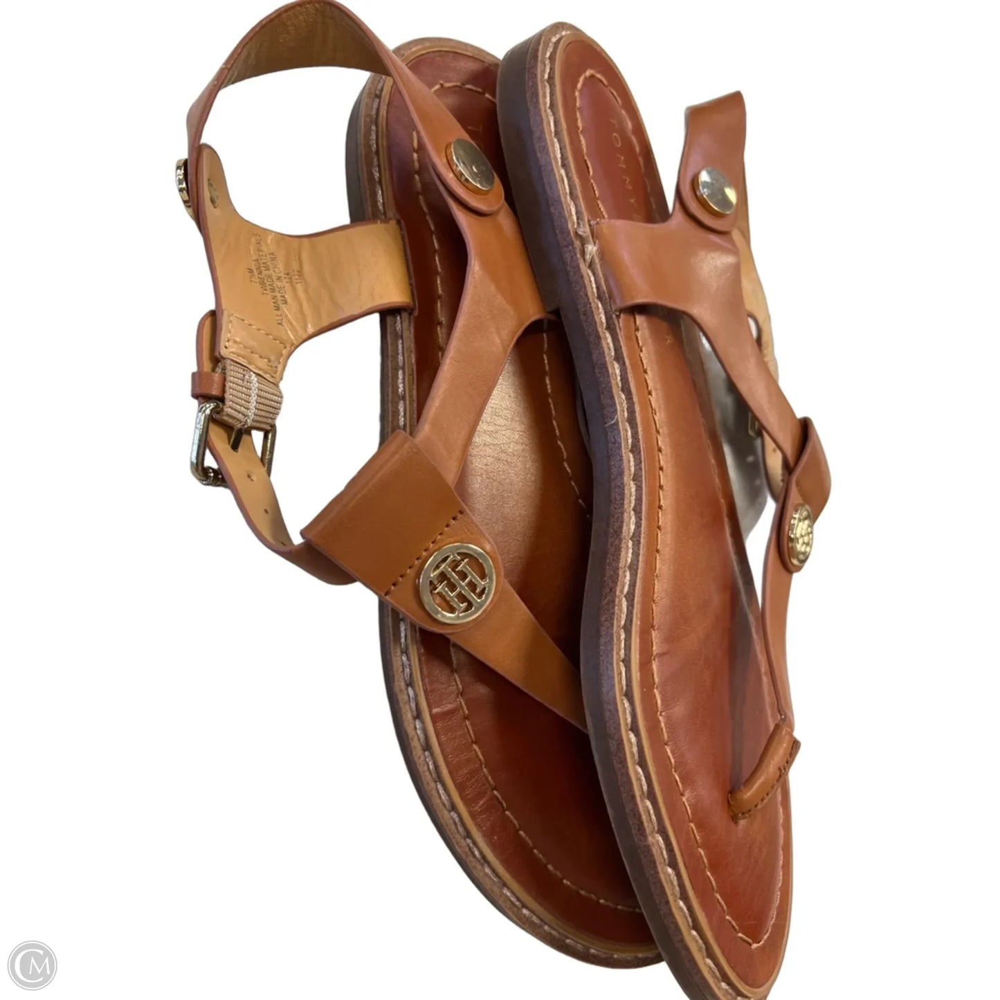 Sandals Flats By Tommy Hilfiger In Tan, Size: 7.5