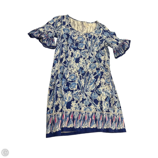 Dress Designer By Lilly Pulitzer In Blue & White, Size: M