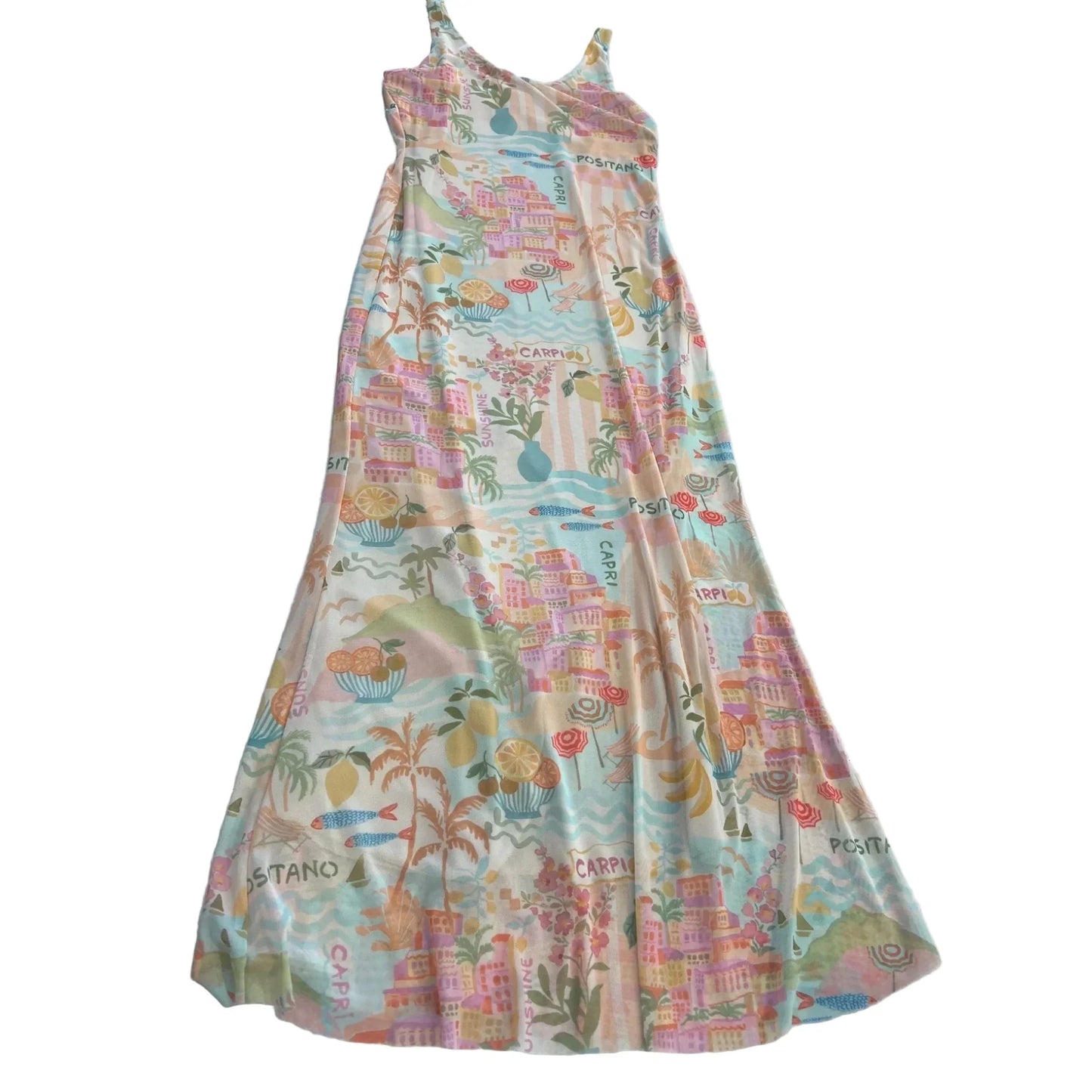 Dress Casual Maxi By See You Monday In Tropical Print, Size: L