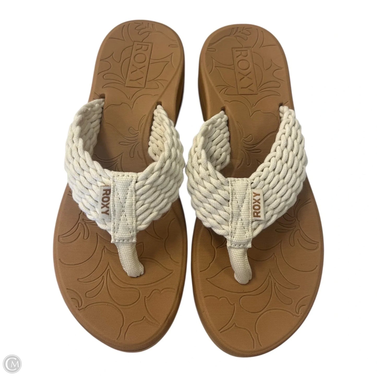 Sandals Flip Flops By Roxy In White, Size: 7