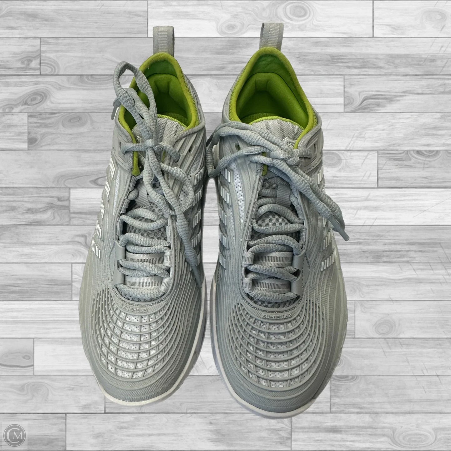 Shoes Athletic By K Swiss In Green & Grey, Size: 6.5