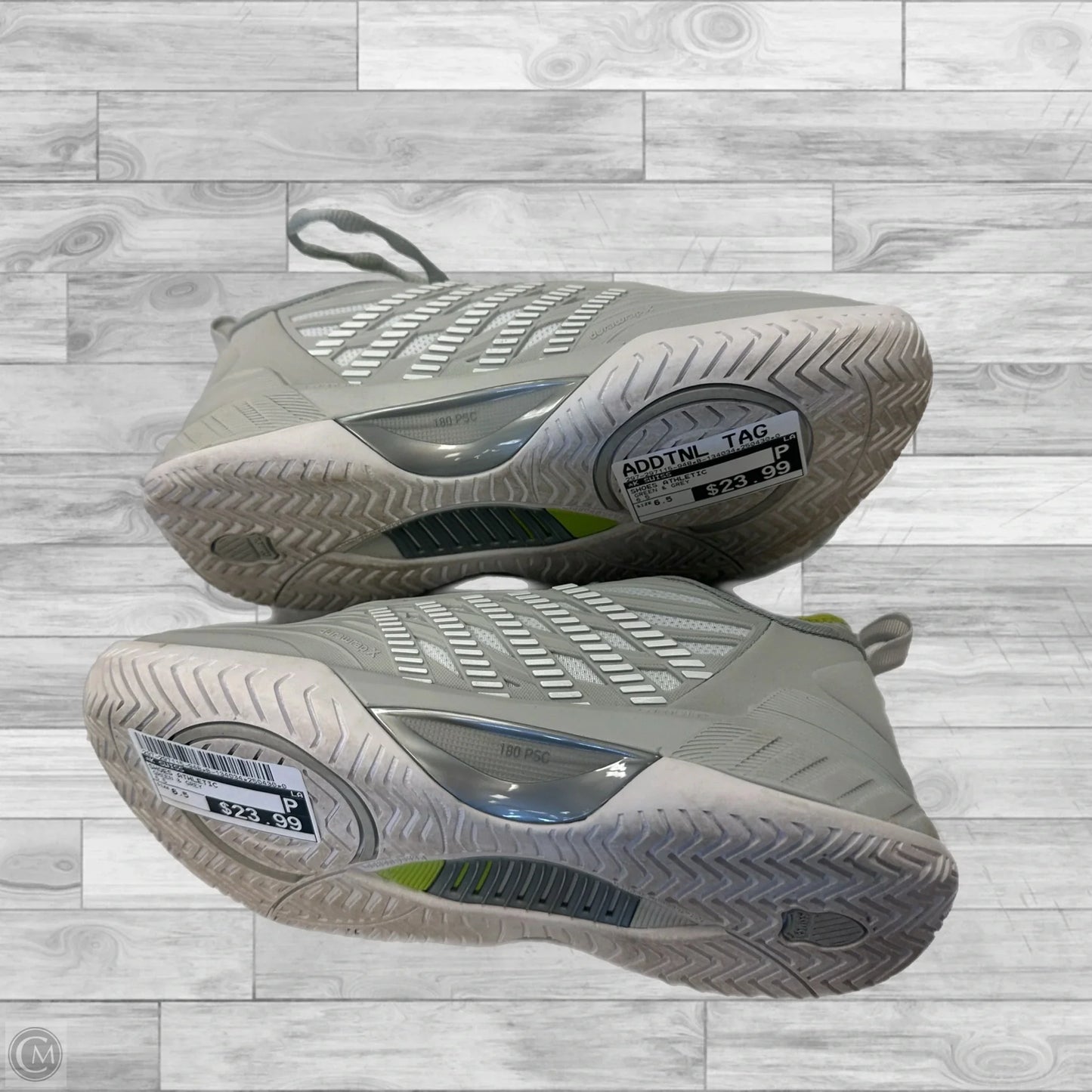 Shoes Athletic By K Swiss In Green & Grey, Size: 6.5