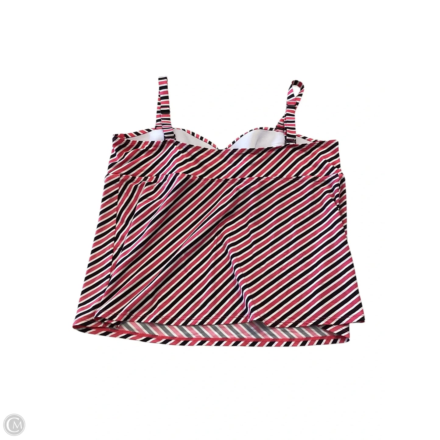 Swimsuit Top By Cole In Striped Pattern, Size: 18