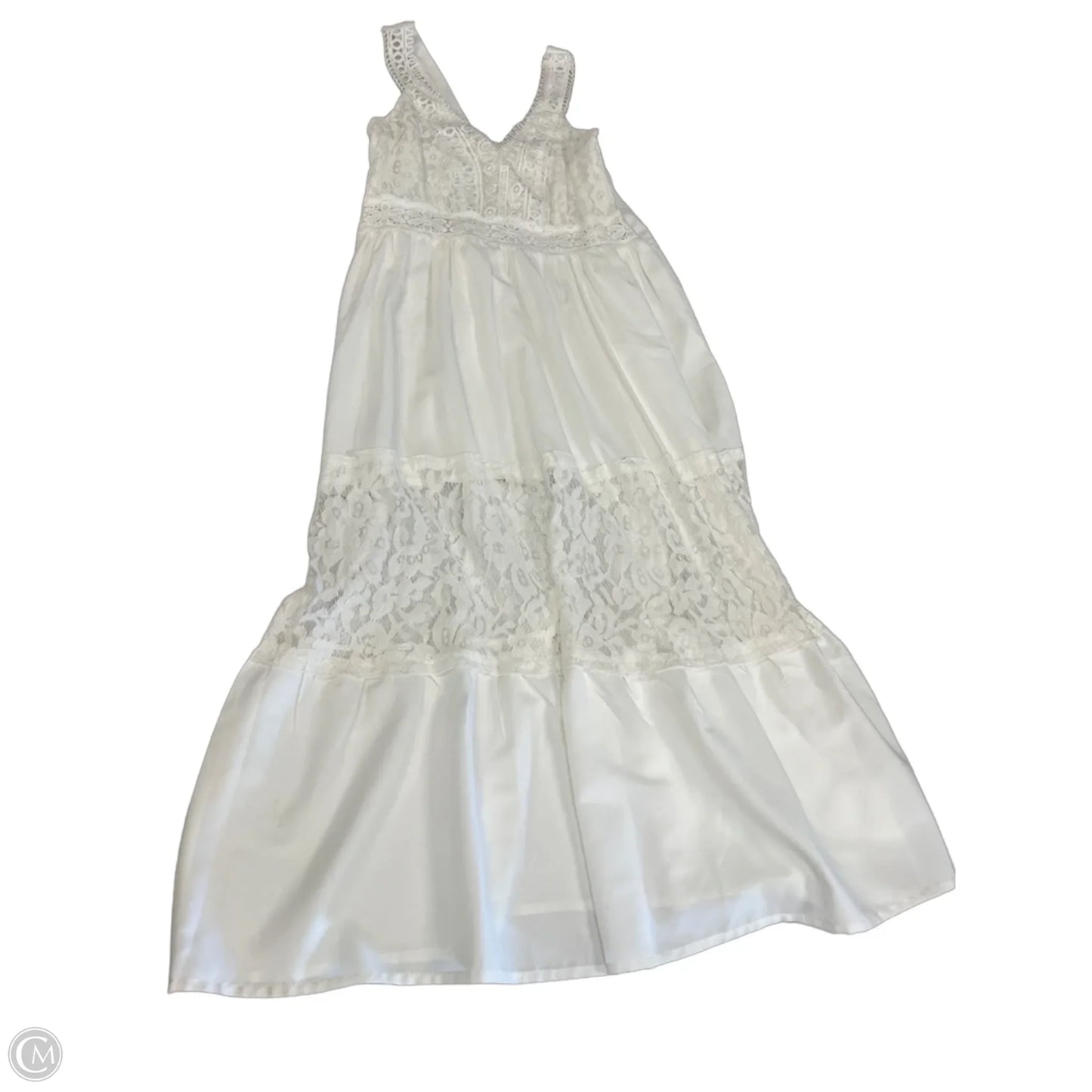 Dress Casual Maxi By Clothes Mentor In White, Size: M