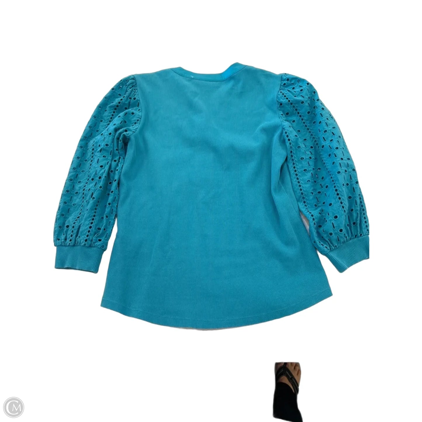 Top 3/4 Sleeve By Chicos In Teal, Size: Xs