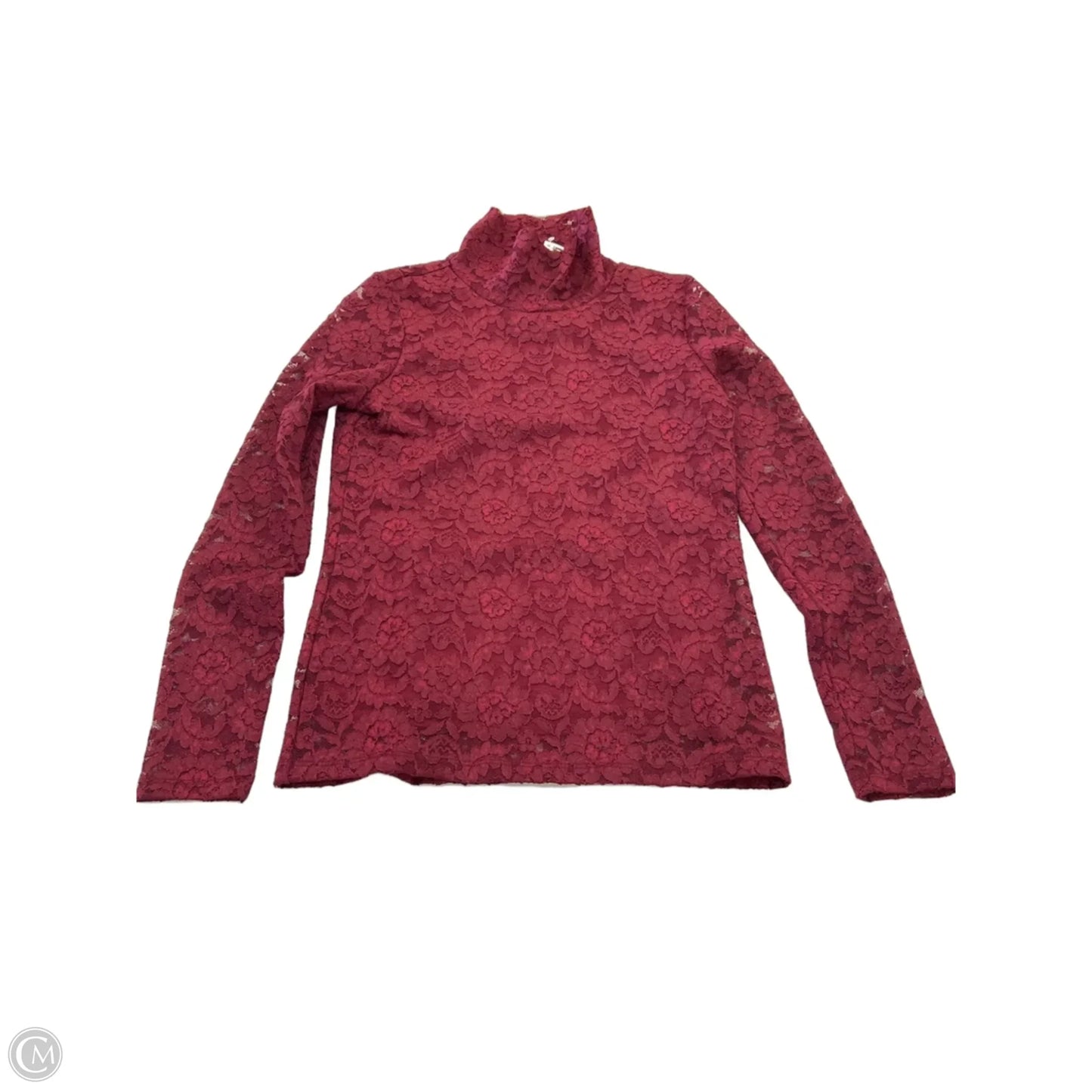Top Long Sleeve By Talbots In Maroon, Size: Xs