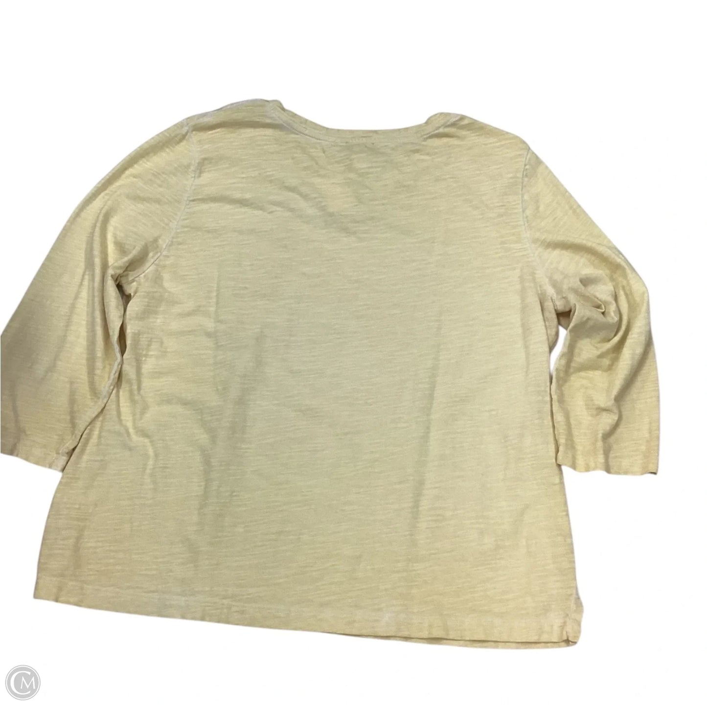 Top Short Sleeve Basic By Chicos In Yellow, Size: XL