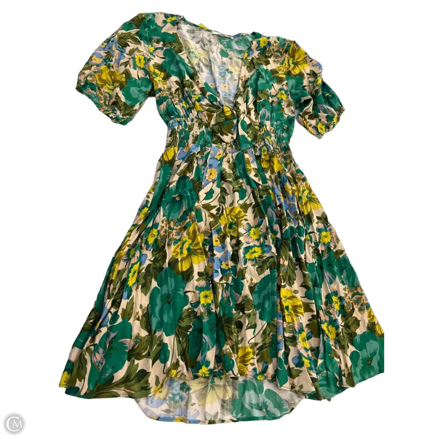 Dress Casual Short By Abel The Label In Cream & Green, Size: M