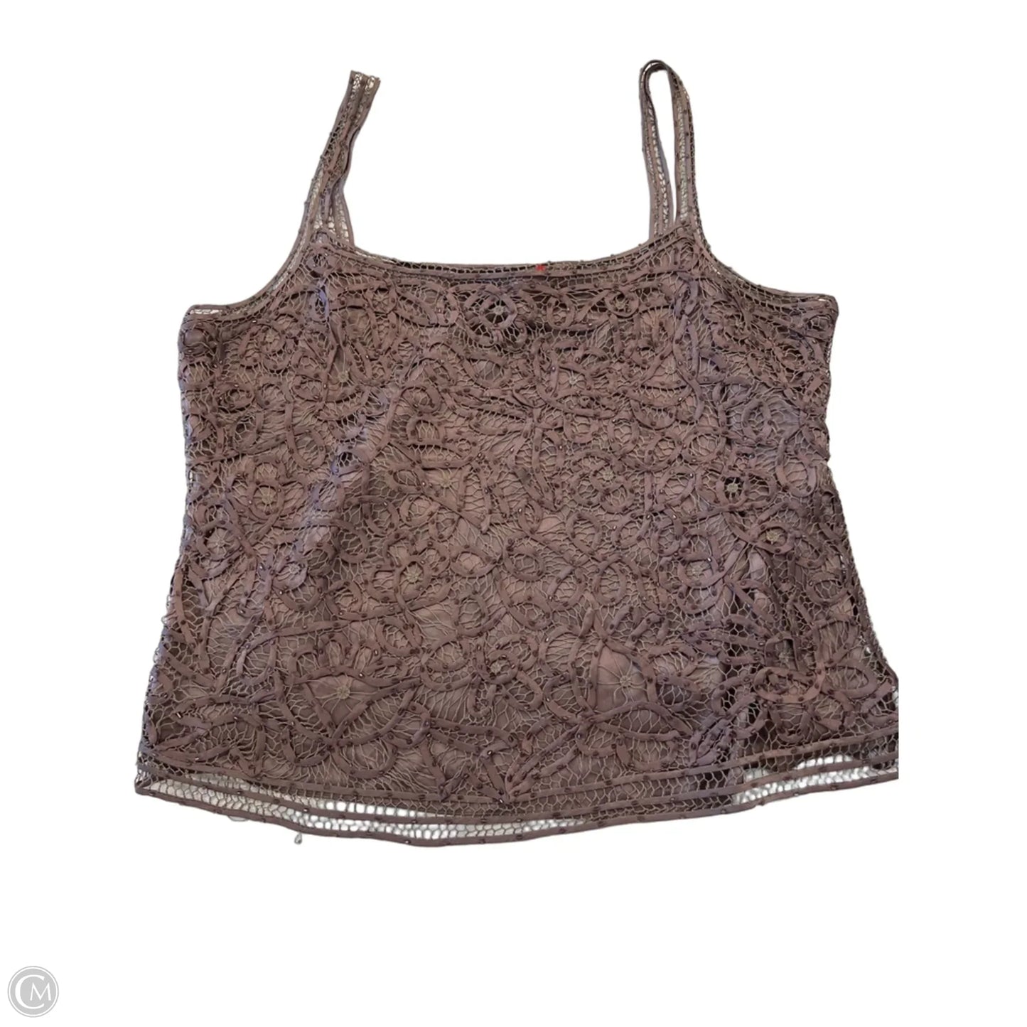 Top Sleeveless By Clothes Mentor In Brown, Size: Xl