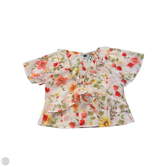Top Short Sleeve By Old Navy In Floral Print, Size: M