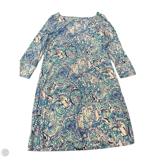Dress Designer By Lilly Pulitzer In Blue & White, Size: L