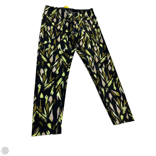 Athletic Capris By Calvin Klein Performance In Black & Green, Size: L