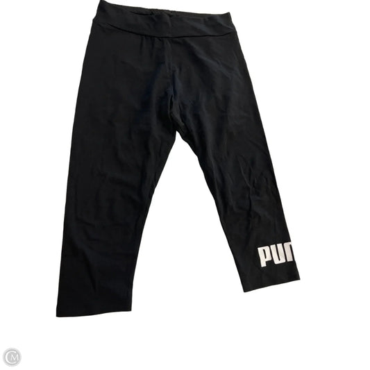 Athletic Capris By Puma In Black & White, Size: M