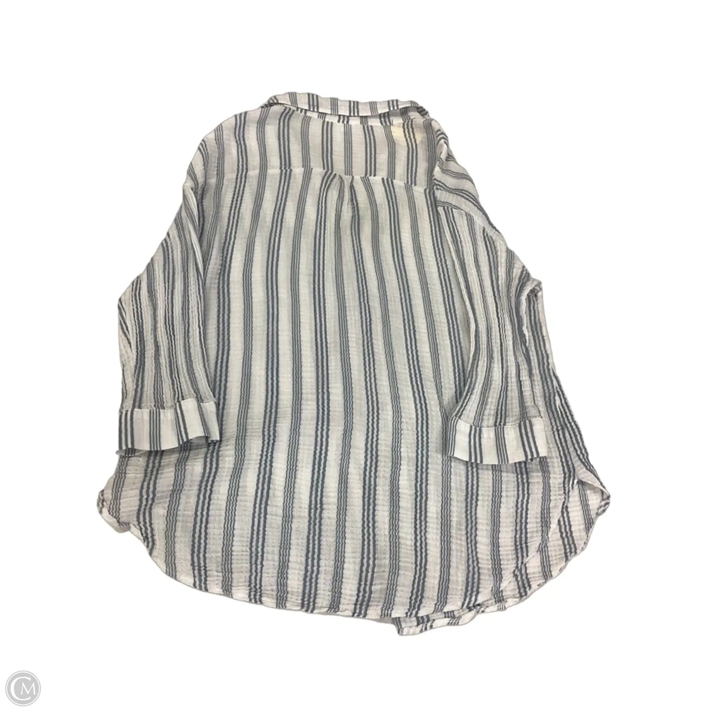 Top Long Sleeve By Kona Sol In Striped Pattern, Size: L