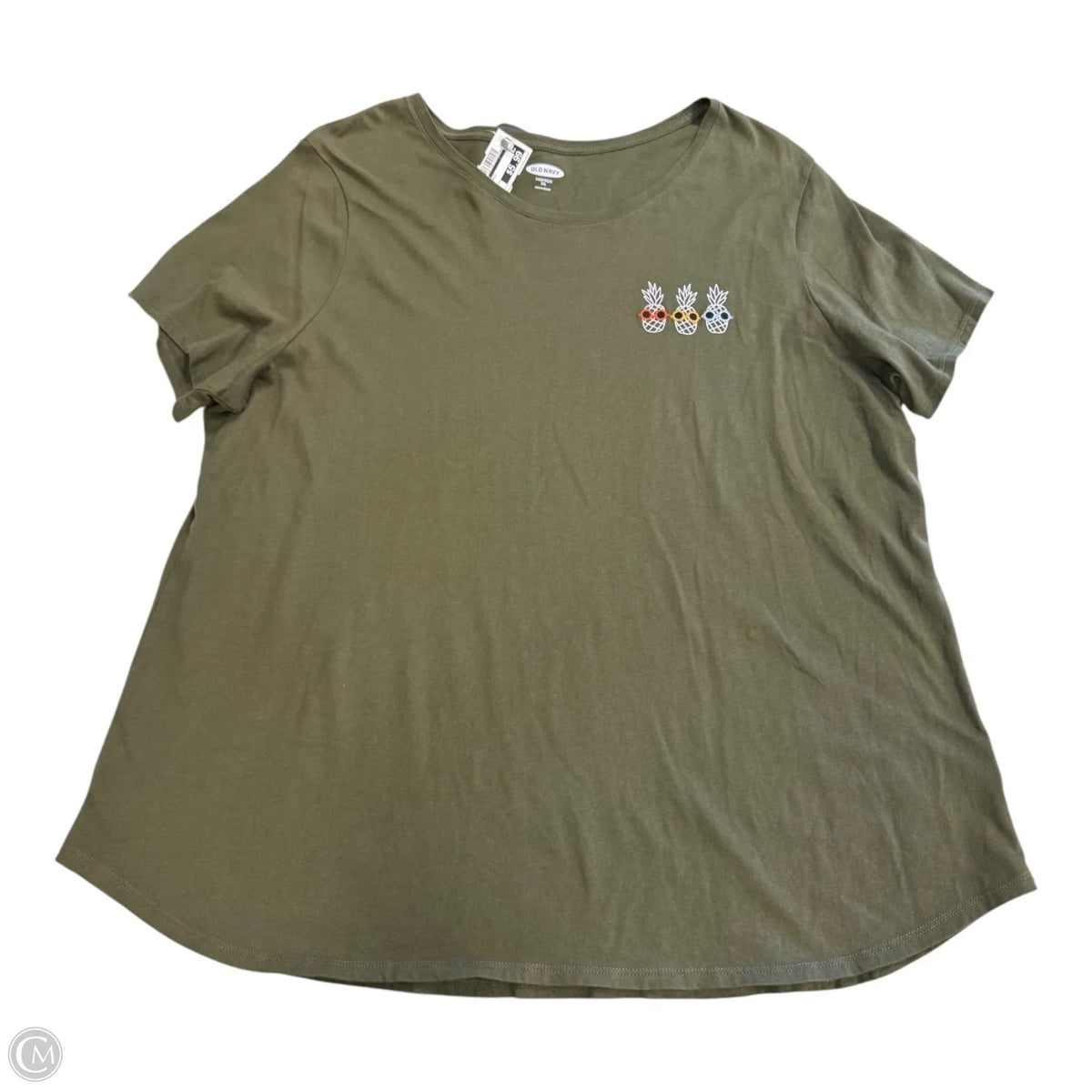 Top Short Sleeve Basic By Old Navy In Green, Size: Xxl