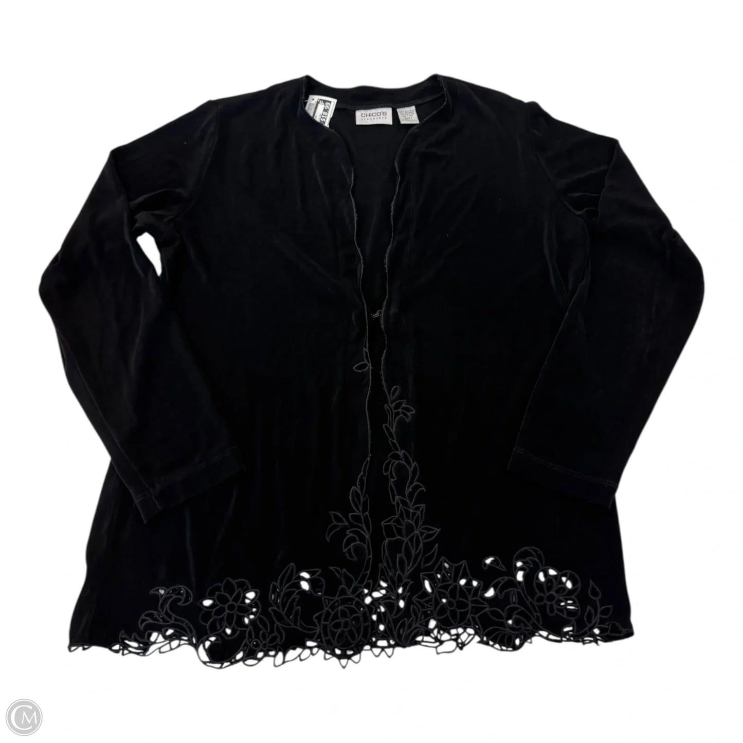 Sweater Cardigan By Chicos In Black, Size: S