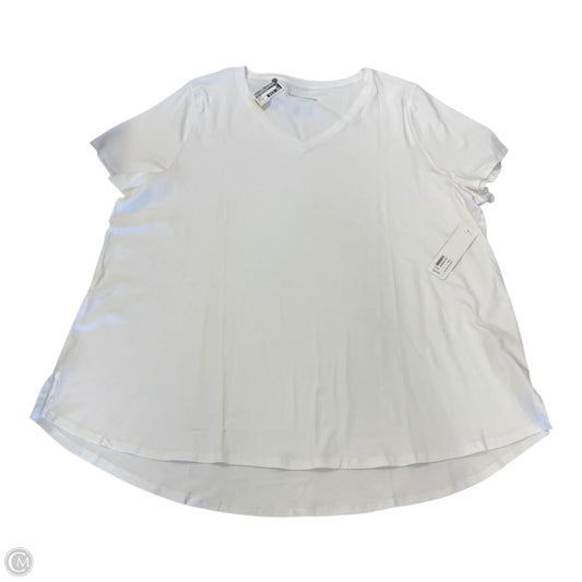 Top Short Sleeve By Soft Surroundings In White, Size: 3x