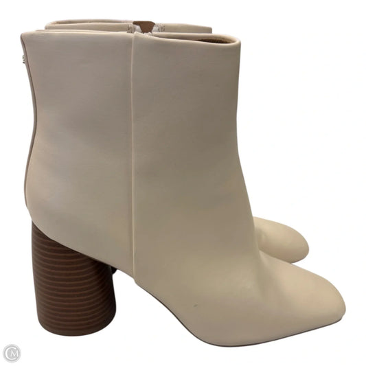Boots Ankle Heels By Sam And Libby In Cream, Size: 8.5